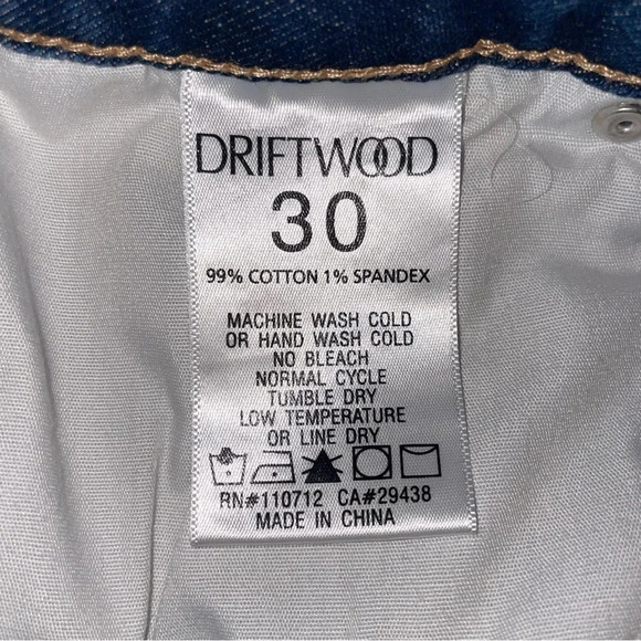 DRIFTWOOD Gizelle Girlfriend Skinny Jeans Destructed Distressed Size 30 - Picture 15 of 16